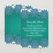 Emerald Winter Vakantie Elegant Save the date (Voorkant / Achterkant)