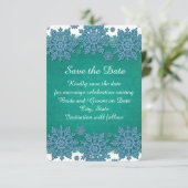 Emerald Winter Vakantie Elegant Save the date (Staand voorkant)