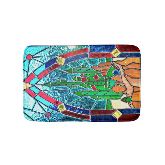 Emerald Wizard of Oz Stainglass Castle Badmat (Voorkant)