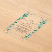 Emerald Woodland Acryl bruiloft uitnodiging (Laagn)