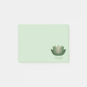 Emerald Yoga Lotus Flower Post-it® Notes (Voorkant)