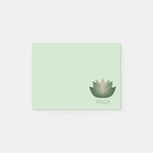 Emerald Yoga Lotus Flower Post-it® Notes (Voorkant)