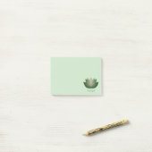 Emerald Yoga Lotus Flower Post-it® Notes (Op bureau)