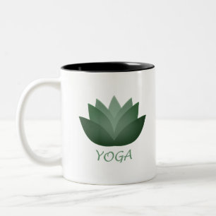 Emerald Yoga Lotus Flower Tweekleurige Koffiemok