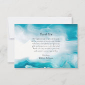 Emerald Zee Blauw Orthodoxe Christelijke Doop Bedankkaart (Voorkant)