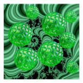 Emerald Zee Forest, Abstracte Groene Oceaan Poster (Voorkant)