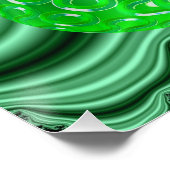 Emerald Zee Forest, Abstracte Groene Oceaan Poster (Hoek)