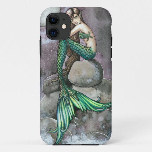 Emerald Zeemeermin iPhone Hoesje (Achterkant)