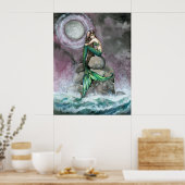 Emerald Zeemeermin Posterprint door Molly Harrison Poster (Keuken)