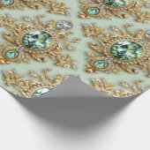 Emeralds en goud cadeaupapier (Hoek)