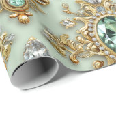 Emeralds en goud cadeaupapier (Rol Hoek)