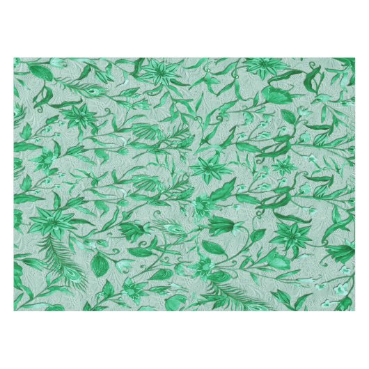 Emeralt green op een beeldhouwtextuur aan de achte tafelkleed (Voorkant (Horizontaal))