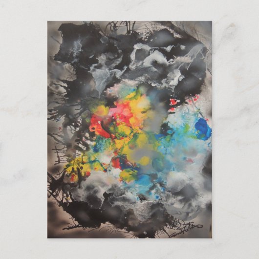 Emergence - Abstract door Gene Foltuz Mini Print Briefkaart (Voorkant)