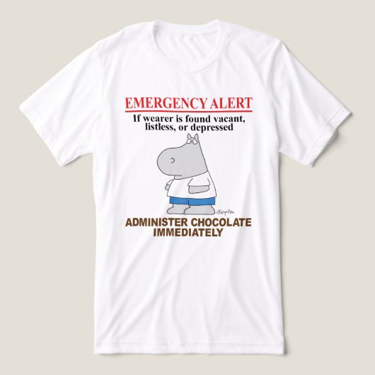 EMERGENCY ALERT CHOCOLATE by Boynton Tri-Blend Shirt (Design voorkant)