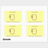 Emergency badkamer pass knevel cadeau rechthoekige sticker (Vel)