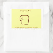 Emergency badkamer pass knevel cadeau rechthoekige sticker (Tas)