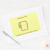 Emergency badkamer pass knevel cadeau rechthoekige sticker (Envelop)