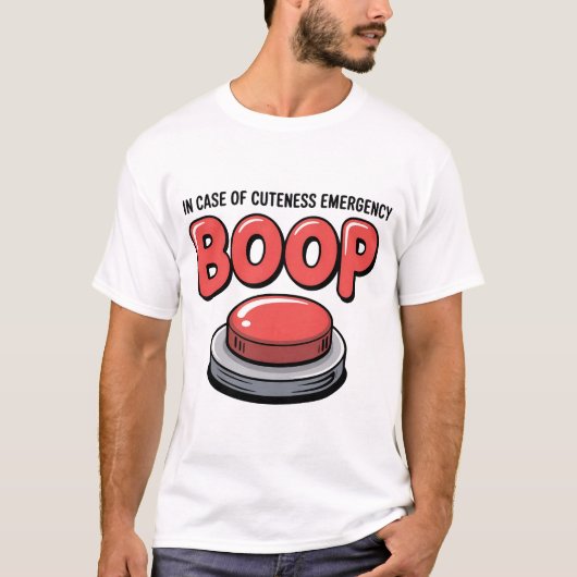 Emergency Boop Button T-shirt (Voorkant)