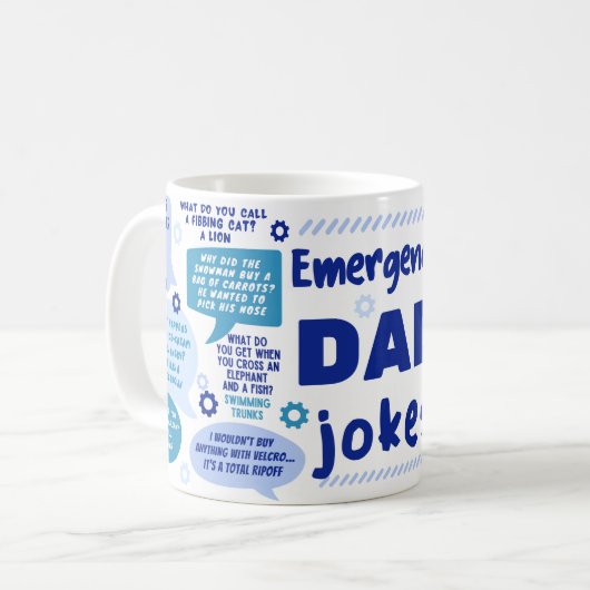 Emergency Dad grapt keramische Mok (Voorkant links)