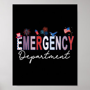 Emergency Department 4 juli Verenigde Staten Emerg Poster
