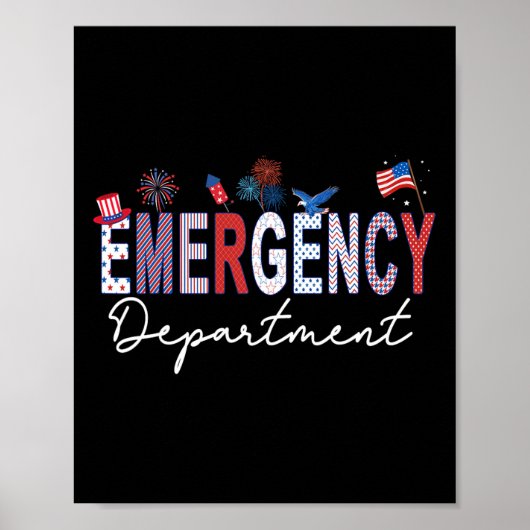 Emergency Department 4 juli Verenigde Staten Emerg Poster (Voorkant)