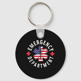 Emergency Department 4th Of July Usa Emergency Roo Sleutelhanger