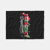 Emergency Department Christmas Santa Er Fleece Deken (Voorkant (Horizontaal))