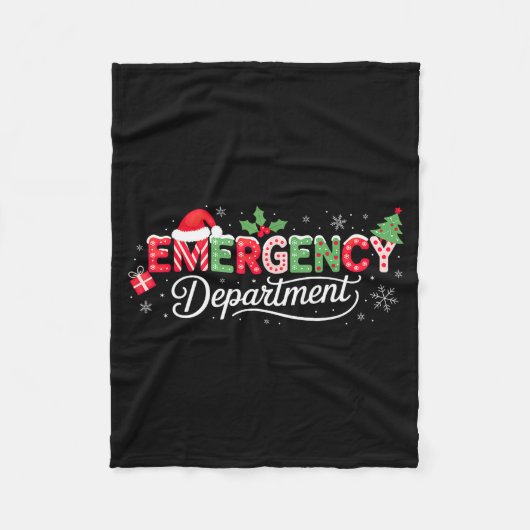 Emergency Department Christmas Santa Er Fleece Deken (Voorkant)