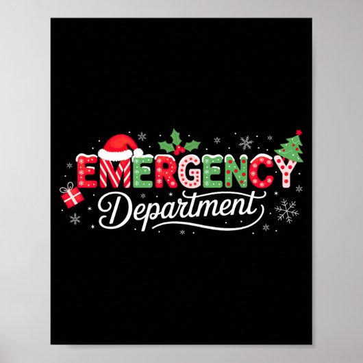 Emergency Department Christmas Santa Er  Poster (Voorkant)