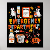 Emergency Department Funny Er Nurse Halloween Soky Poster (Voorkant)
