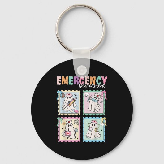 Emergency Department Funny Er Nurse Halloween Soky Sleutelhanger (Voorkant)