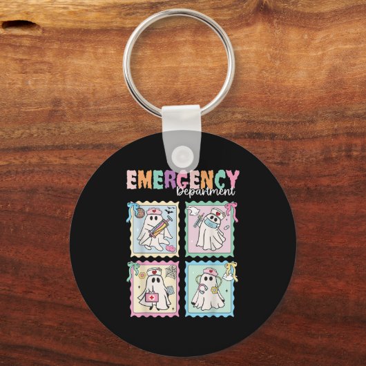 Emergency Department Funny Er Nurse Halloween Soky Sleutelhanger (Voorkant)
