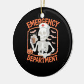 Emergency Department Funny Halloween Nurse Essenti Keramisch Ornament (Links)