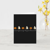 Emergency Department Ghost Pumpkin Halloween Medic Kaart (Gele Bloem)
