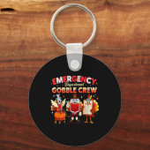 Emergency Department Gobble Crew Thanksgiving Nurs Sleutelhanger (Voorkant)