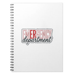 Emergency Department Typografie Shirt Ontwerp_1 Notitieboek