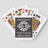 Emergency Dial 999 Sign Fire Police Ambulance Pokerkaarten (Achterkant)