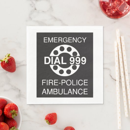 Emergency Dial 999 Sign Fire Police Ambulance Servet (Insitu)