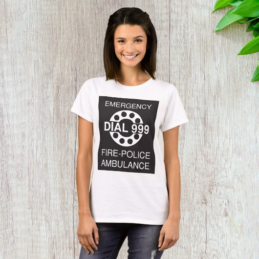 Emergency Dial 999 Sign Fire Police Ambulance T-shirt