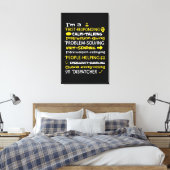 Emergency Dispatcher - Thin Yellow Line Dispatcher Canvas Afdruk (Insitu (Slaapkamer))