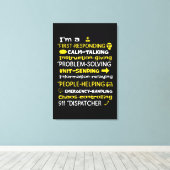 Emergency Dispatcher - Thin Yellow Line Dispatcher Canvas Afdruk (Insitu (Houten vloer))