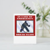 Emergency Hockey Goalie Briefkaart (Staand voorkant)