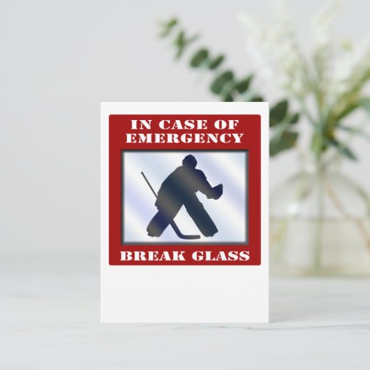 Emergency Hockey Goalie Briefkaart (Staand voorkant)