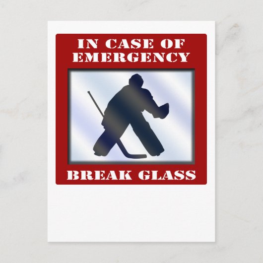 Emergency Hockey Goalie Briefkaart (Voorkant)