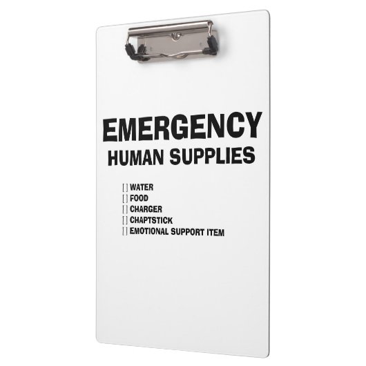 Emergency Human Supplies Klembord (Links)