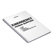 Emergency Human Supplies Notitieboek (Rechterzijde)
