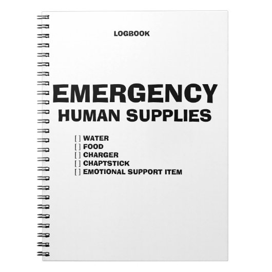 Emergency Human Supplies Notitieboek (Voorkant)