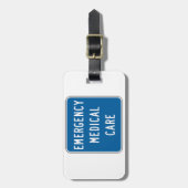 Emergency Medical Care Road Sign Bagagelabel (Voorkant verticaal)