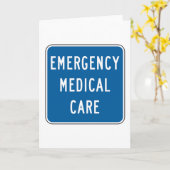 Emergency Medical Care Road Sign Kaart (Gele Bloem)