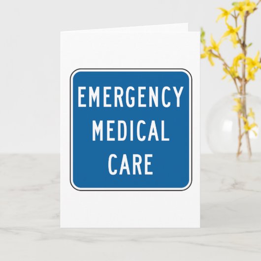 Emergency Medical Care Road Sign Kaart (Gele Bloem)
